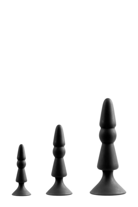 3 korki analne zestaw sex zatyczka z przyssawką Dream Toys