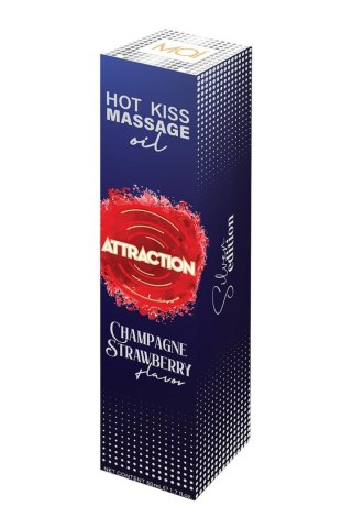 Żel jadalny do masażu Hot Kiss Smak Truskawka 50ML Attraction