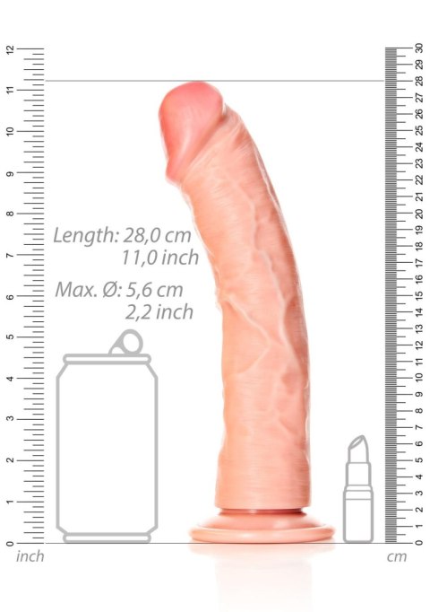 Curved Realistic Dildo with Suction Cup - 10""/ 25,5 cm RealRock