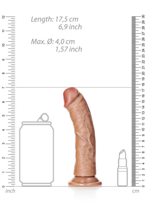 Curved Realistic Dildo with Suction Cup - 6""/ 15,5 cm RealRock