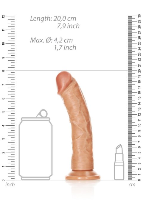 Czarne silikonowe dildo z mocną przyssawką 20 cm RealRock