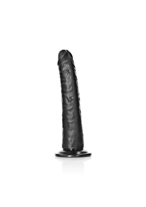 Czarne silikonowe dildo z mocną przyssawką 22,5 cm RealRock