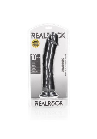 Czarne żylaste dildo z mocną przyssawką 25,5 cm RealRock