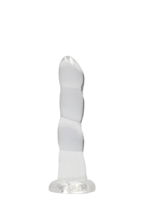 Dildo białe spiralne z mocną przyssawką 18 cm RealRock