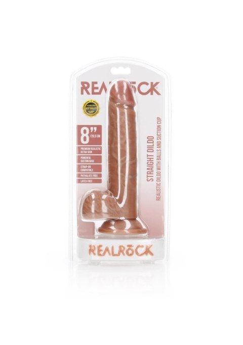 Dildo duże żylaste miękkie z mocną przyssawką 17cm RealRock