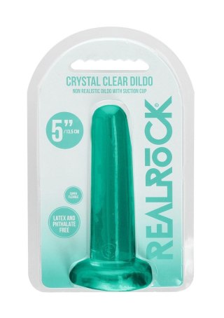 Dildo gładkie zielone z mocną przyssawką 13,5 cm RealRock