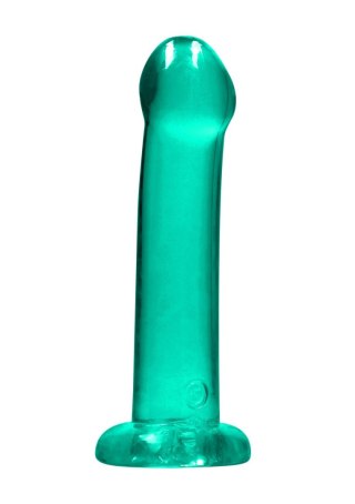 Dildo gładkie zielone z mocną przyssawką 17 cm RealRock