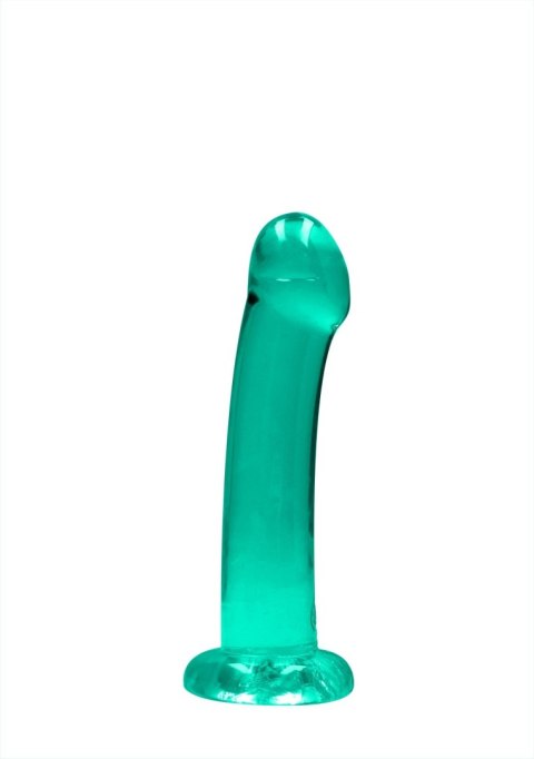 Dildo gładkie zielone z mocną przyssawką 17 cm RealRock