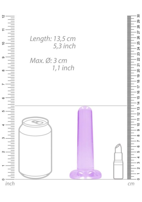 Dildo małe gładkie z mocną przyssawką 13,5 cm RealRock