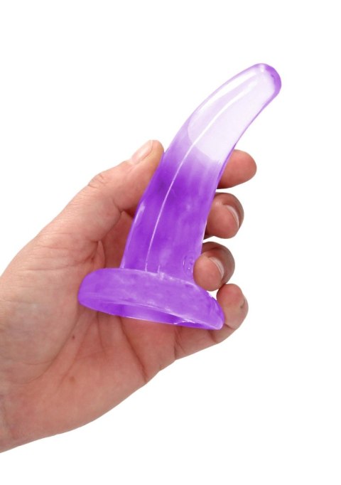 Dildo zakrzywione fiolet z mocną przyssawką 12 cm RealRock