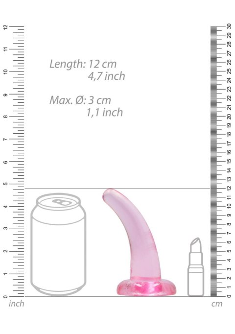 Dildo zakrzywione małe z mocną przyssawką 12 cm RealRock