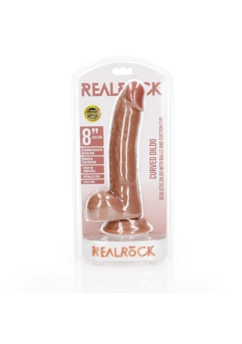 Duże Silikonowe żylaste dildo przyssawka 23 cm RealRock