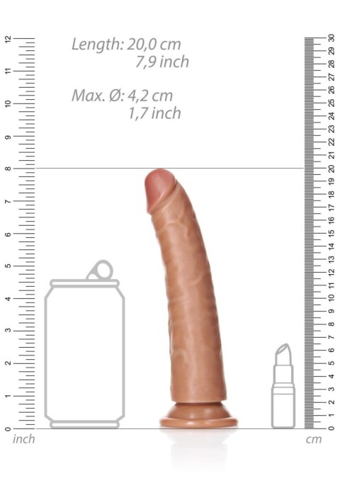 Duże realistyczne dildo z mocną przyssawką 20 cm RealRock