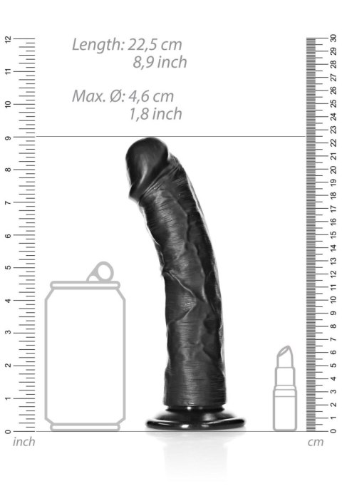 Duże realistyczne żylaste dildo przyssawka 22,5 cm RealRock