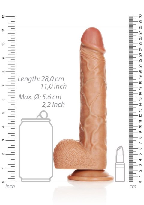 Duże realistyczne żylaste dildo z przyssawką 28 cm RealRock