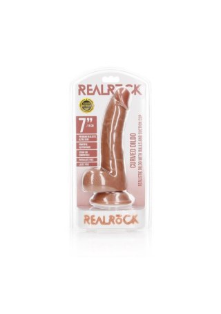 Duże silikonowe żylaste dildo przyssawka 20 cm RealRock