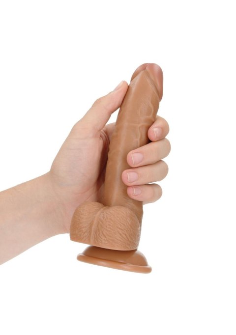 Duże silikonowe żylaste dildo przyssawka 20 cm RealRock