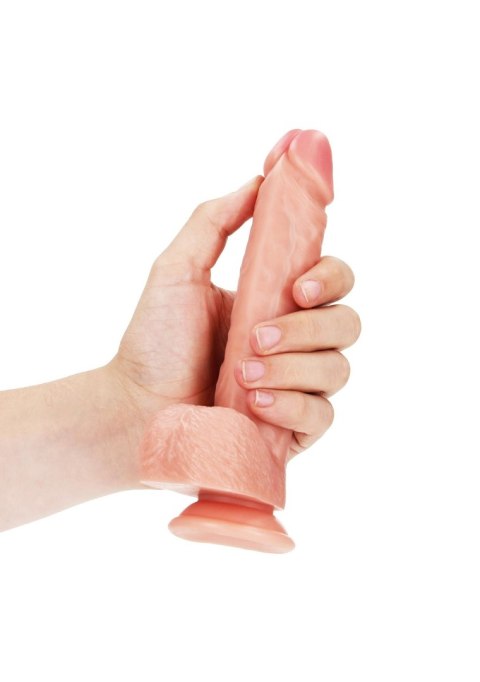 Duże żylaste miękkie dildo z mocną przyssawką 20cm RealRock