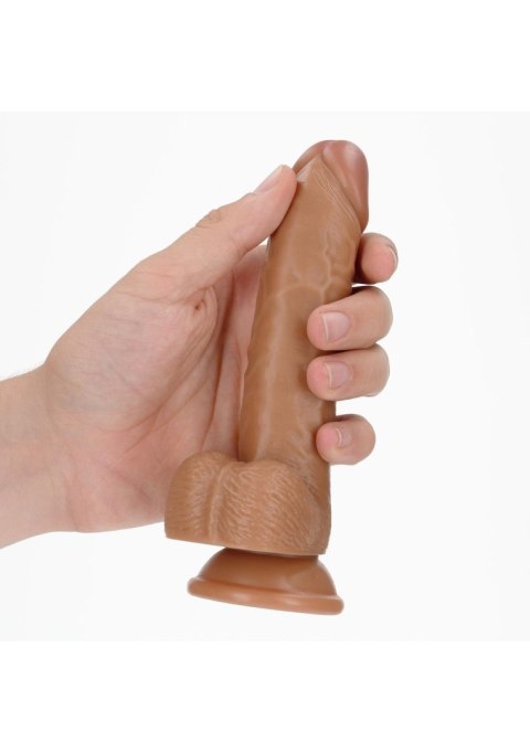 Grube silikonowe żylaste dildo przyssawka 17 cm RealRock