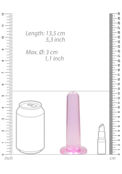 Małe dildo do penetracji pochwy i anusa róż12,7 cm RealRock