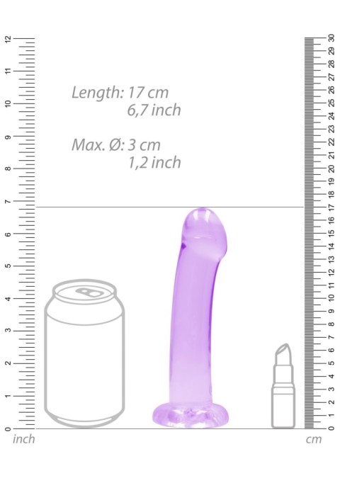 Proste sex dildo z główką i przyssawką penis 17 cm RealRock