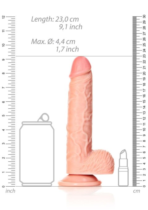 Realistyczne cieliste dildo z przyssawką 23 cm RealRock