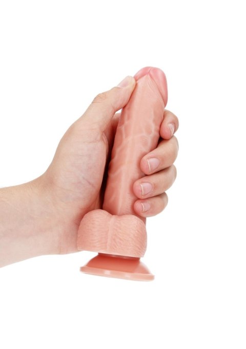 Realistyczne żylaste dildo z przyssawką 17 cm RealRock