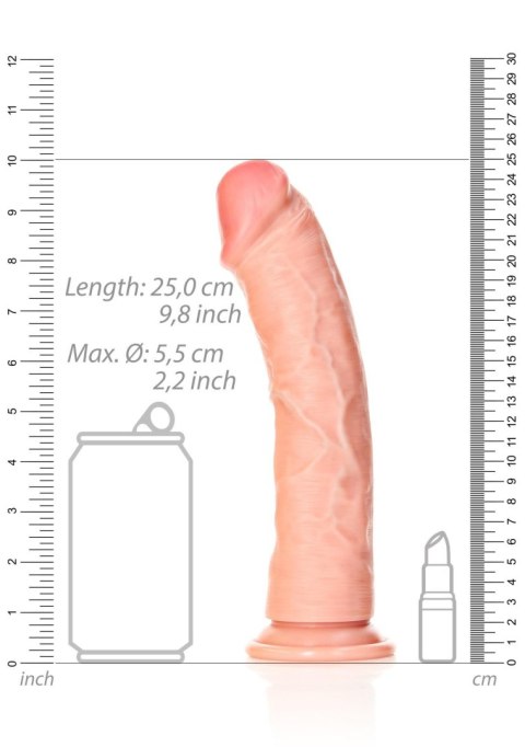 Silikonowe duże dildo z mocną przyssawką 25 cm RealRock