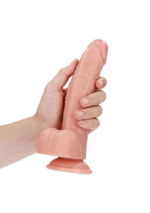 Silikonowe żylaste cieliste dildo przyssawka 23 cm RealRock