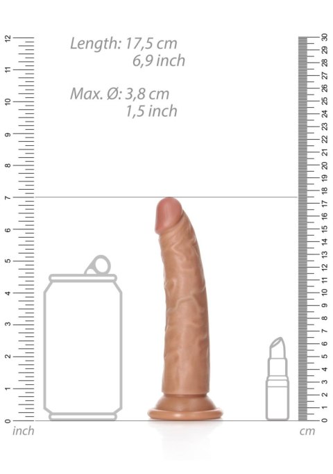 Slim Realistic Dildo with Suction Cup - 6""/ 15,5 cm RealRock