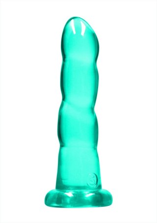 Spiralne zielone dildo gumowe z przyssawką 17 cm RealRock