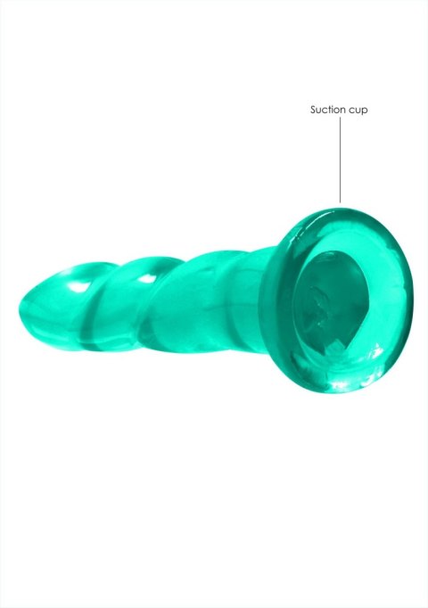 Spiralne zielone dildo gumowe z przyssawką 17 cm RealRock