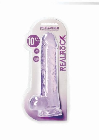 Wodoodporne dildo z przyssawką i jądrami 25,4 cm RealRock