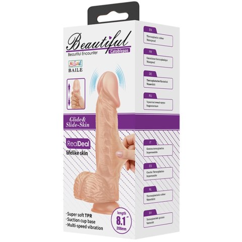 Dildo realistyczny sztuczny penis z wibracjami BAILE