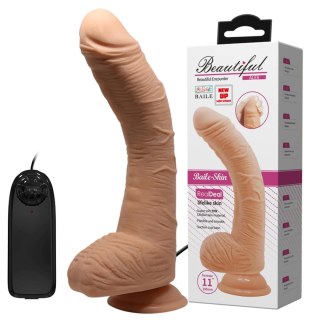 Dildo zakrzywiony penis przyssawka pilot 28 cm BAILE