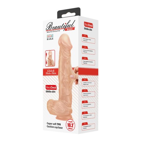 Duże realistyczne dildo penis z przyssawką 26cm BAILE