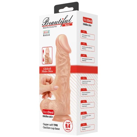 Duże realistyczne dildo penis z przyssawką 28cm BAILE