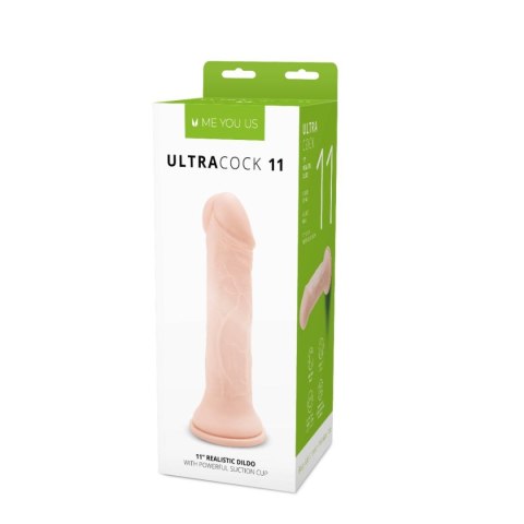 Duże realistyczne dildo z mocną przyssawką 28 cm Me You Us