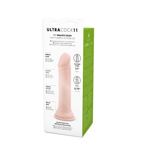 Duże realistyczne dildo z mocną przyssawką 28 cm Me You Us