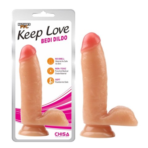 Dildo w naturalnej wielkości z przyssawką 17 cm Keep Love