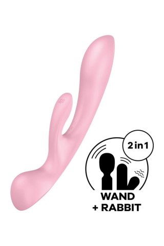 Wibrator króliczek masaż łechtaczki satisfyer róż Satisfyer