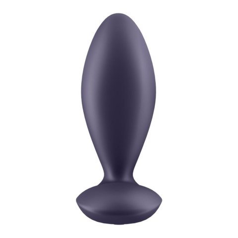 Wibrujący korek analny czarny sterowany aplikacja Satisfyer