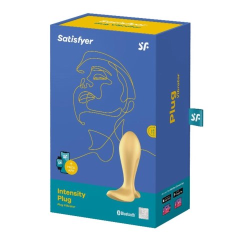 Wibrujący korek analny złoty sterowany aplikacja Satisfyer