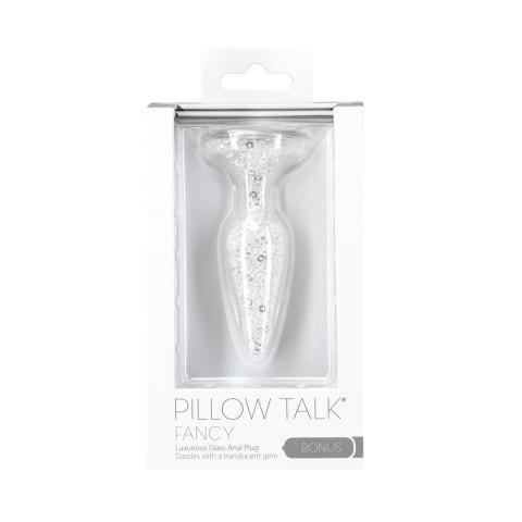 Ozdobny szklany korek analny plug z klejnotem 10cm Pillow Talk