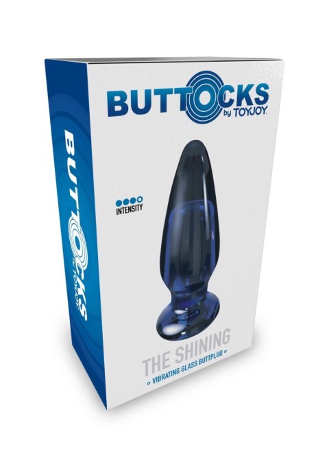 Szklany wibrujący korek analny sex buttplug 11cm TOYJOY