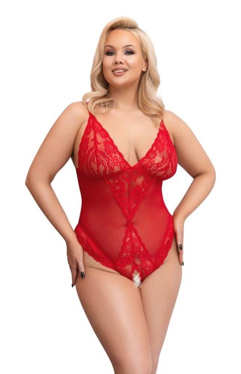 Crotchless Body red 2XL Cottelli CURVES