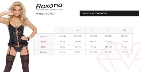 Gorset i stringi 6077 black L ROXANA