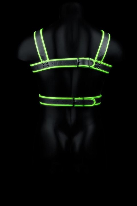 Body Harness - Glow in the Dark - Neon Green/Black - L/XL Ouch!