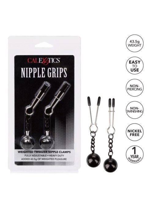 Weighted Tweezer NippleClamps Metal CalExotics