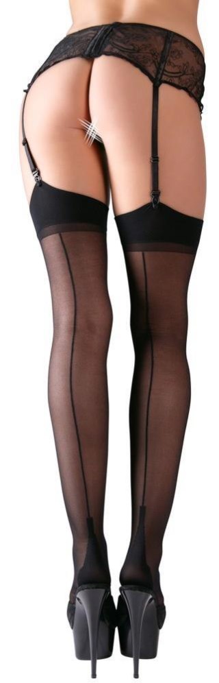 Stockings with seam black 1 Cottelli LEGWEAR